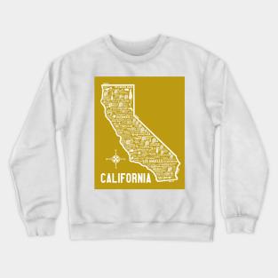 California Map Crewneck Sweatshirt